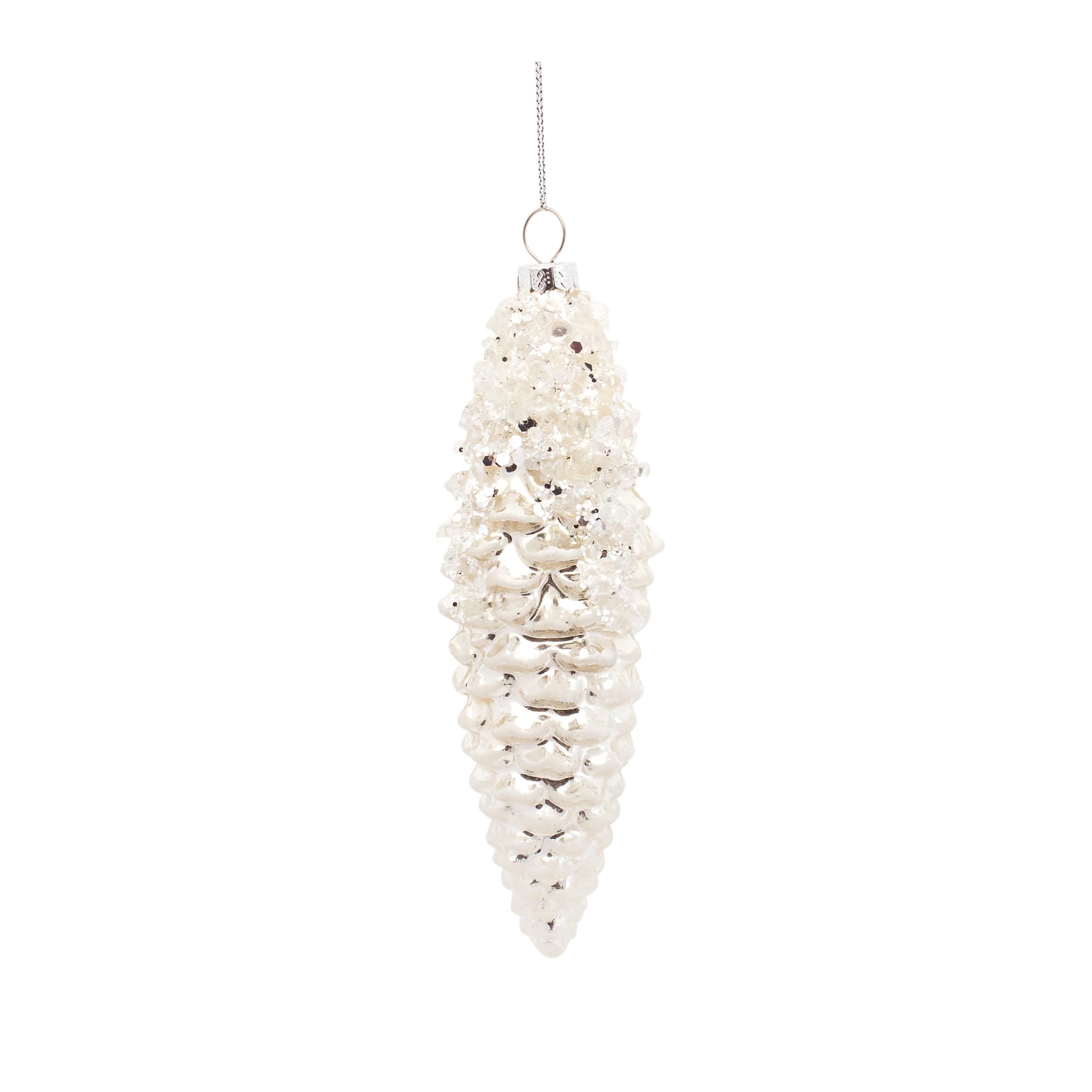 12ct. Glass Pinecone Ornament Set